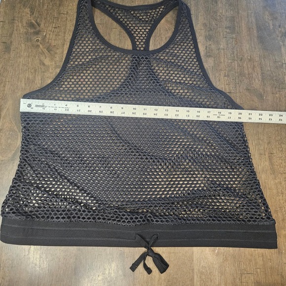 Fabletics‎ Fishnet Black Razorback Tank Top Workout 2XL - Picture 7 of 8